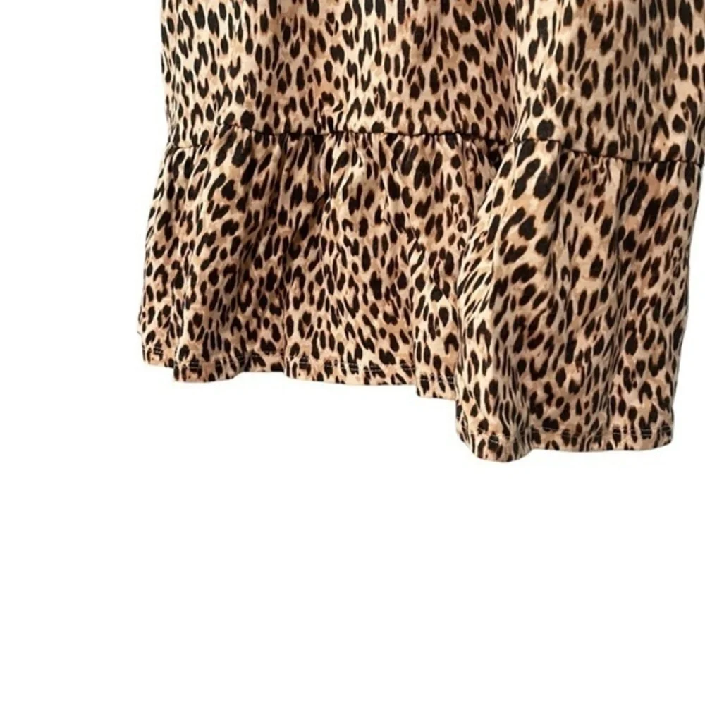 Love Fire Girls Leopard Print Tiered Knit Tank Dress. NWT. Large